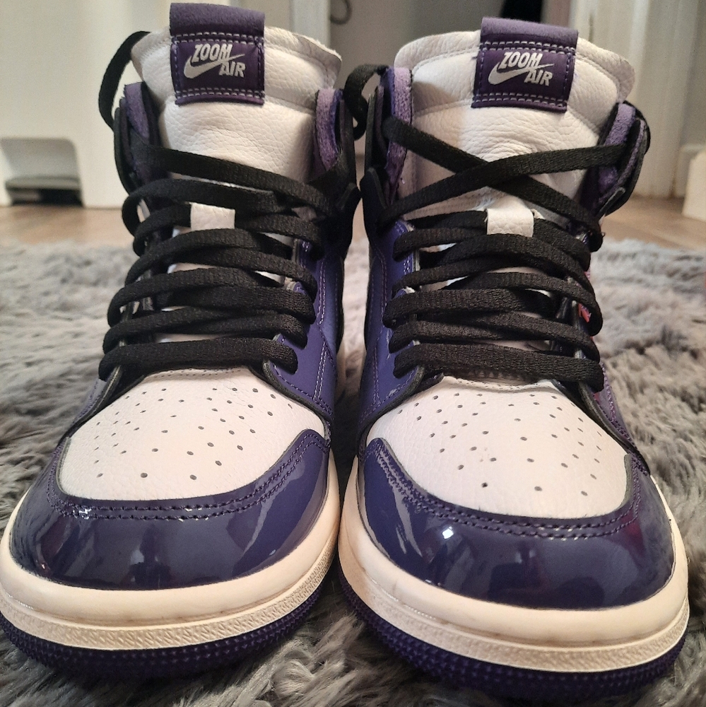 Jordan 1 High Zoom Air Purple Patent Women's HighTop